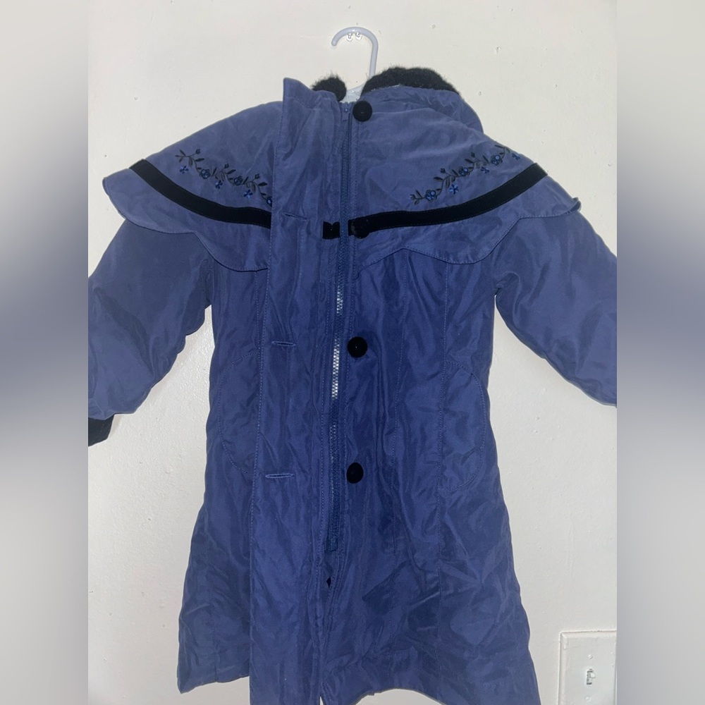 Stylish Navy Kids Raincoat with Hood